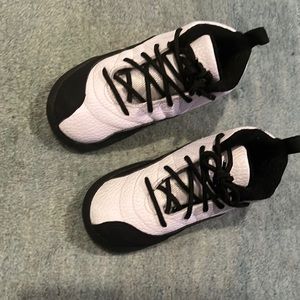 Toddler Black and White Jordan 12